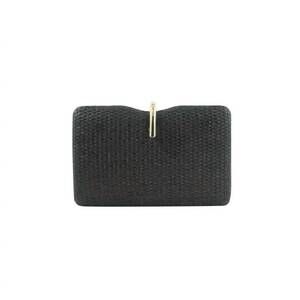 NEW BC HANDBAGS straw clutch in black